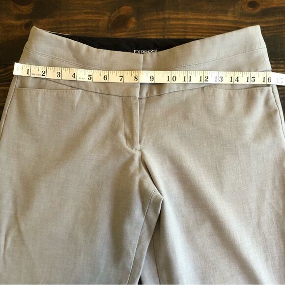 Express Editor Wide Leg Trousers Women’s 30 Gray Career Office Pants Comfort - Picture 10 of 12